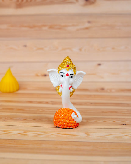 Polystone Laddu Ganesha Idol - 3 inch - WBG1929