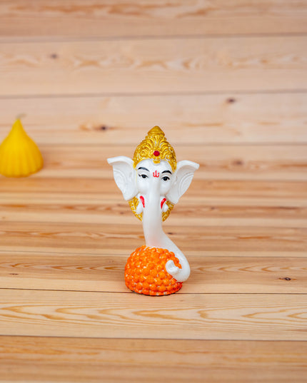 Polystone Laddu Ganesha Idol - 3 inch - WBG1929