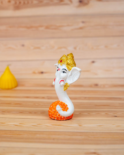 Polystone Laddu Ganesha Idol - 3 inch - WBG1929