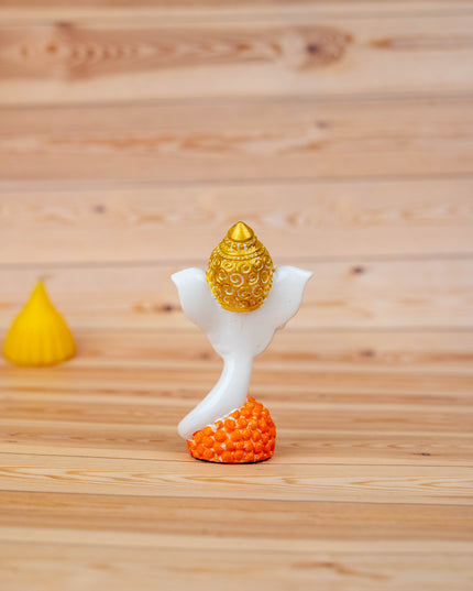 Polystone Laddu Ganesha Idol - 3 inch - WBG1929