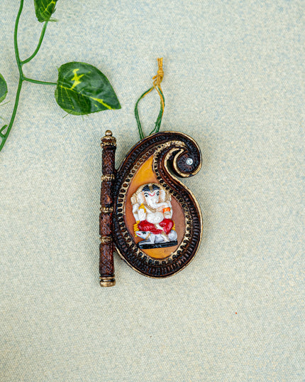 Polystone Ganesha Wall Hanging - 3 inch - WBG1930