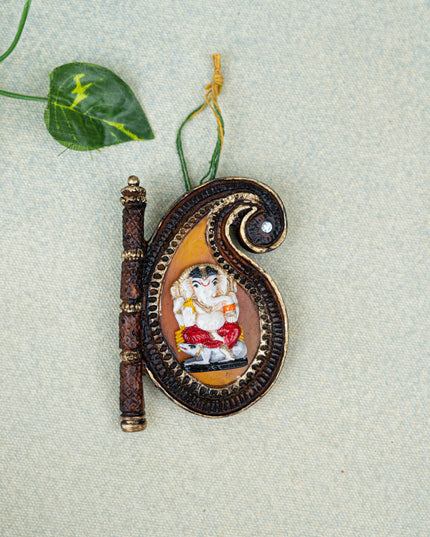 Polystone Ganesha Wall Hanging - 3 inch - WBG1930