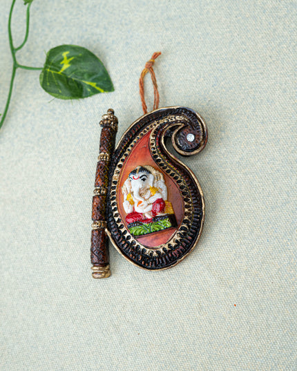 Polystone Ganesha Wall Hanging - 3 inch - WBG1930