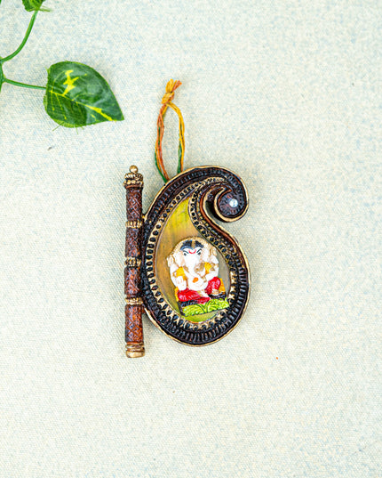 Polystone Ganesha Wall Hanging - 3 inch - WBG1930