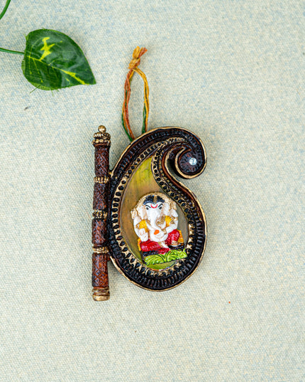 Polystone Ganesha Wall Hanging - 3 inch - WBG1930