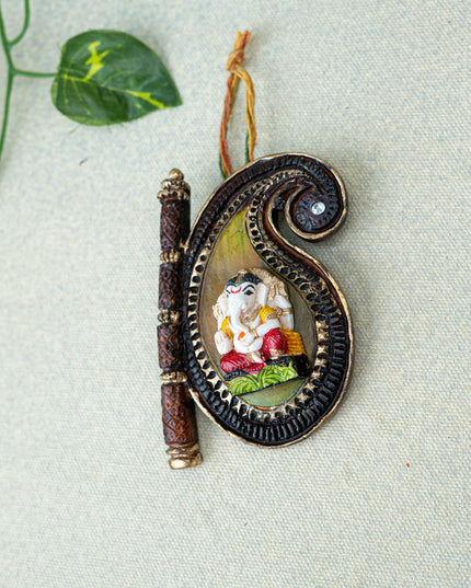 Polystone Ganesha Wall Hanging - 3 inch - WBG1930