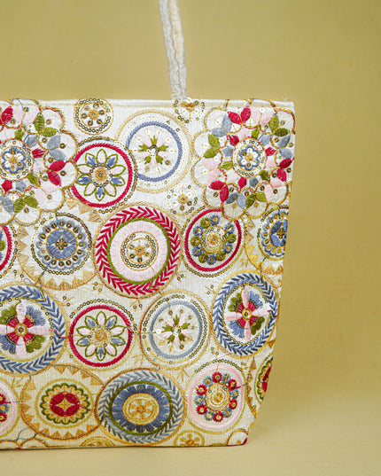 Handbag with Embroidery Design - 14x11 inch - WBG1931