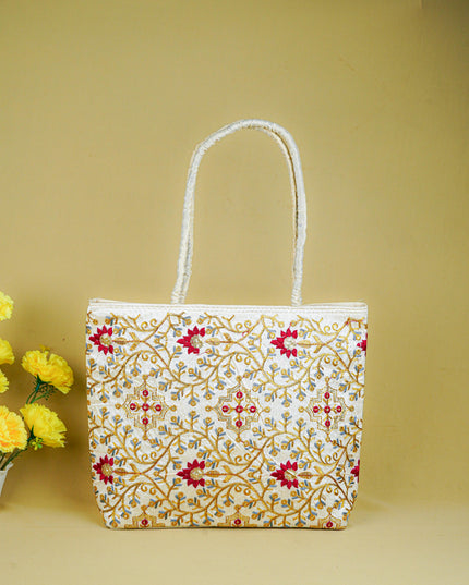 Handbag with Embroidery Design - 14x11 inch - WBG1931