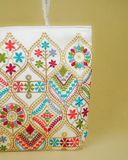 Handbag with Embroidery Design - 14x11 inch - WBG1931