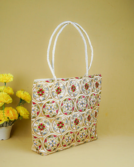 Handbag with Embroidery Design - 14x11 inch - WBG1931