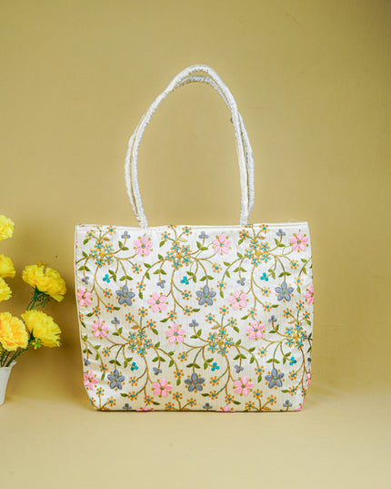 Handbag with Embroidery Design - 14x11 inch - WBG1931