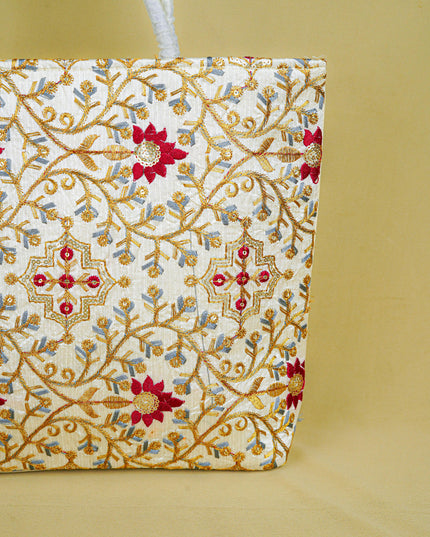 Handbag with Embroidery Design - 14x11 inch - WBG1931