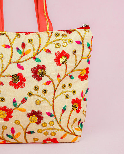 Handbag with Embroidery Design - 10x7 inch - WBG1933