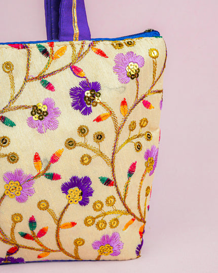 Handbag with Embroidery Design - 10x7 inch - WBG1933