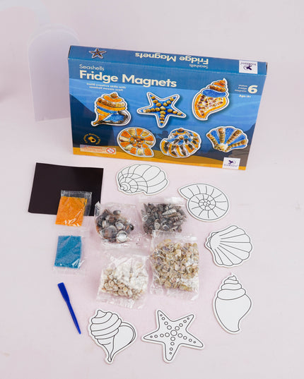DIY Kit - Fridge Magnet Set with Seashell Design - WBG1937