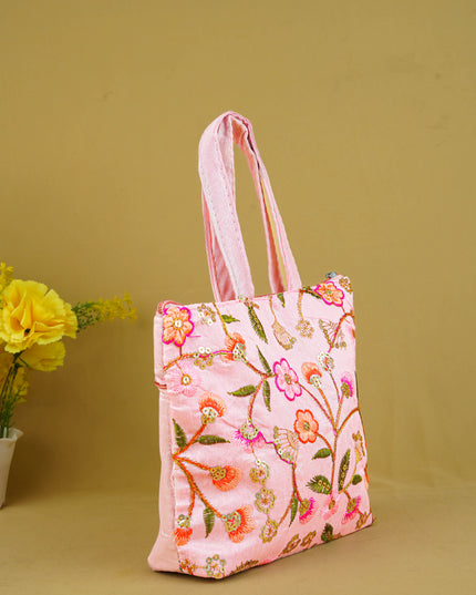 Designer Embroidery Handbag - 8 inch - WBG1944