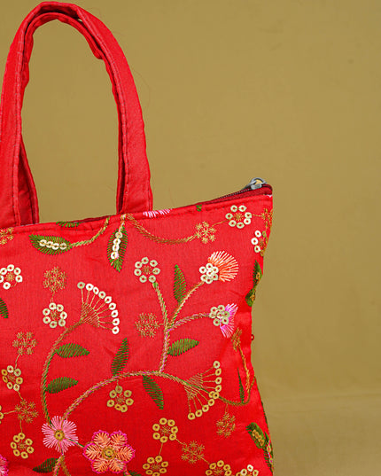 Designer Embroidery Handbag - 8 inch - WBG1944