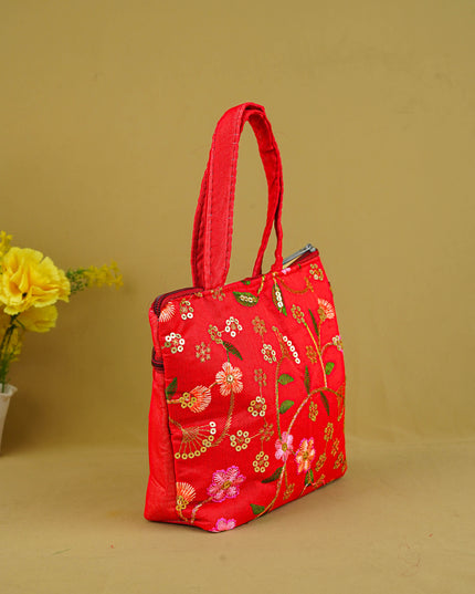 Designer Embroidery Handbag - 8 inch - WBG1944