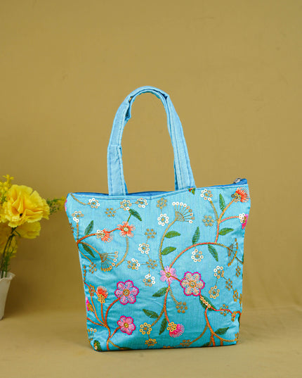 Designer Embroidery Handbag - 8 inch - WBG1944