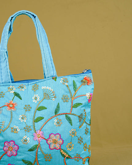 Designer Embroidery Handbag - 8 inch - WBG1944