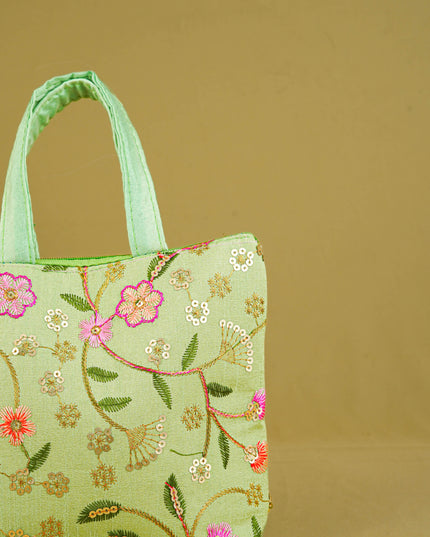 Designer Embroidery Handbag - 8 inch - WBG1944