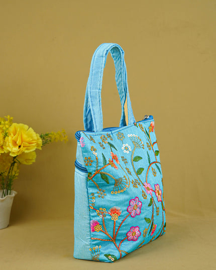 Designer Embroidery Handbag - 8 inch - WBG1944