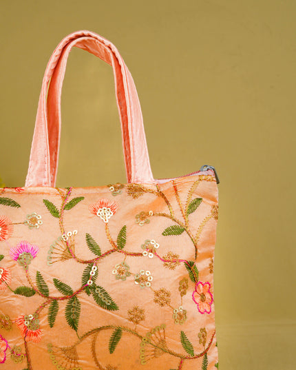 Designer Embroidery Handbag - 8 inch - WBG1944