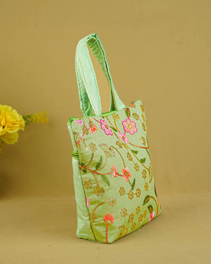 Designer Embroidery Handbag - 8 inch - WBG1944