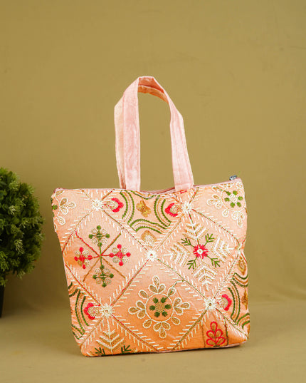 Designer Embroidery Handbag - 8 inch - WBG1945