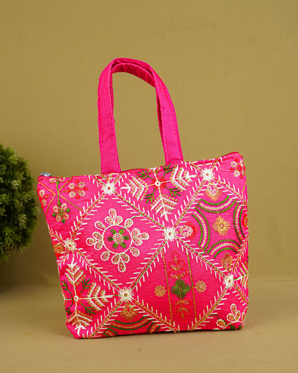 Designer Embroidery Handbag - 8 inch - WBG1945