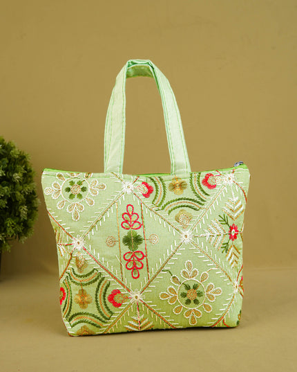 Designer Embroidery Handbag - 8 inch - WBG1945