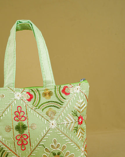 Designer Embroidery Handbag - 8 inch - WBG1945