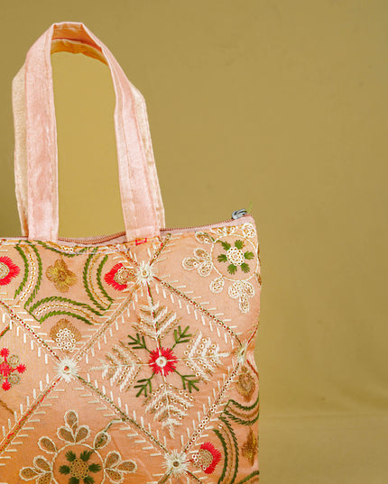 Designer Embroidery Handbag - 8 inch - WBG1945