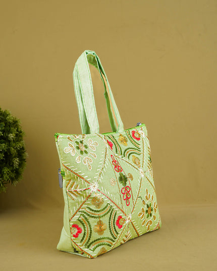 Designer Embroidery Handbag - 8 inch - WBG1945