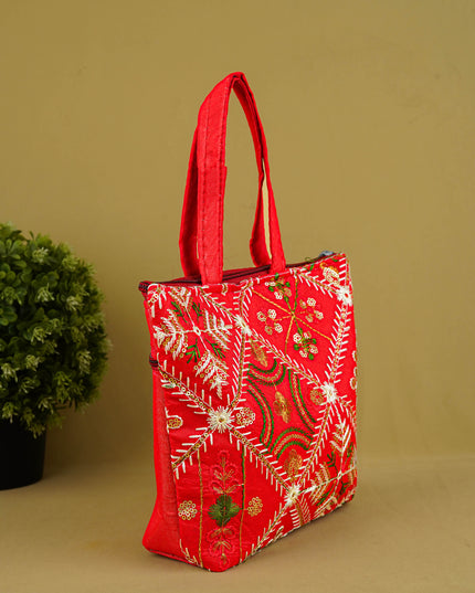 Designer Embroidery Handbag - 8 inch - WBG1945