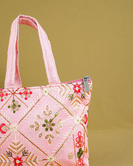 Designer Embroidery Handbag - 8 inch - WBG1945