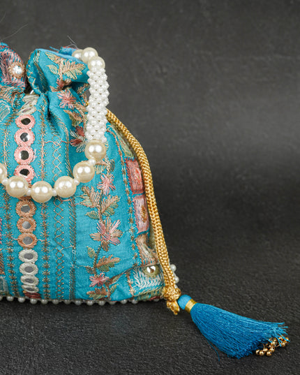 Potli Bag with Chamki Work - 8 inch - WBG1948