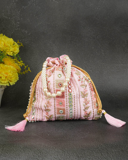 Potli Bag with Chamki Work - 8 inch - WBG1948