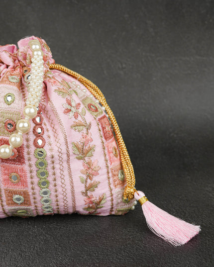 Potli Bag with Chamki Work - 8 inch - WBG1948