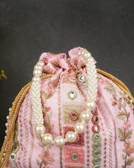 Potli Bag with Chamki Work - 8 inch - WBG1948