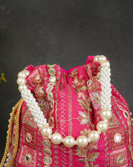 Potli Bag with Chamki Work - 8 inch - WBG1948