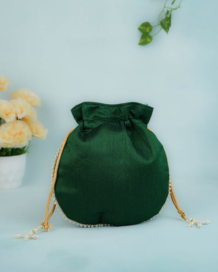 Potli Bag with Beads Work - 9 inch - WBG1950