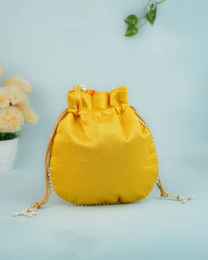 Potli Bag with Beads Work - 9 inch - WBG1950