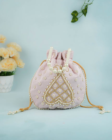 Potli Bag with Beads Work - 9 inch - WBG1950