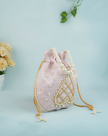 Potli Bag with Beads Work - 9 inch - WBG1950