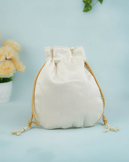 Potli Bag with Beads Work - 9 inch - WBG1950