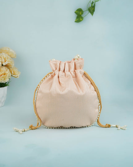 Potli Bag with Beads Work - 9 inch - WBG1950