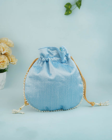 Potli Bag with Beads Work - 9 inch - WBG1950