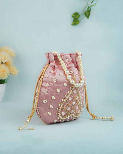 Potli Bag with Beads Work - 9 inch - WBG1950