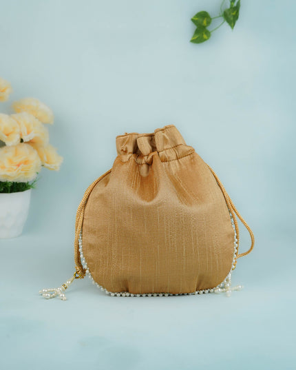 Potli Bag with Beads Work - 9 inch - WBG1950